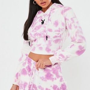 Playboy crop hoodie